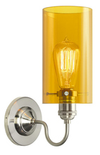  WS179AMBZRT6B - Wall Sconce Retro Cylinder Amber Bronze E26 Retro Bulb 60W